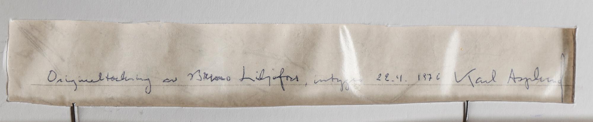 BRUNO LILJEFORS, blyerts på papper.