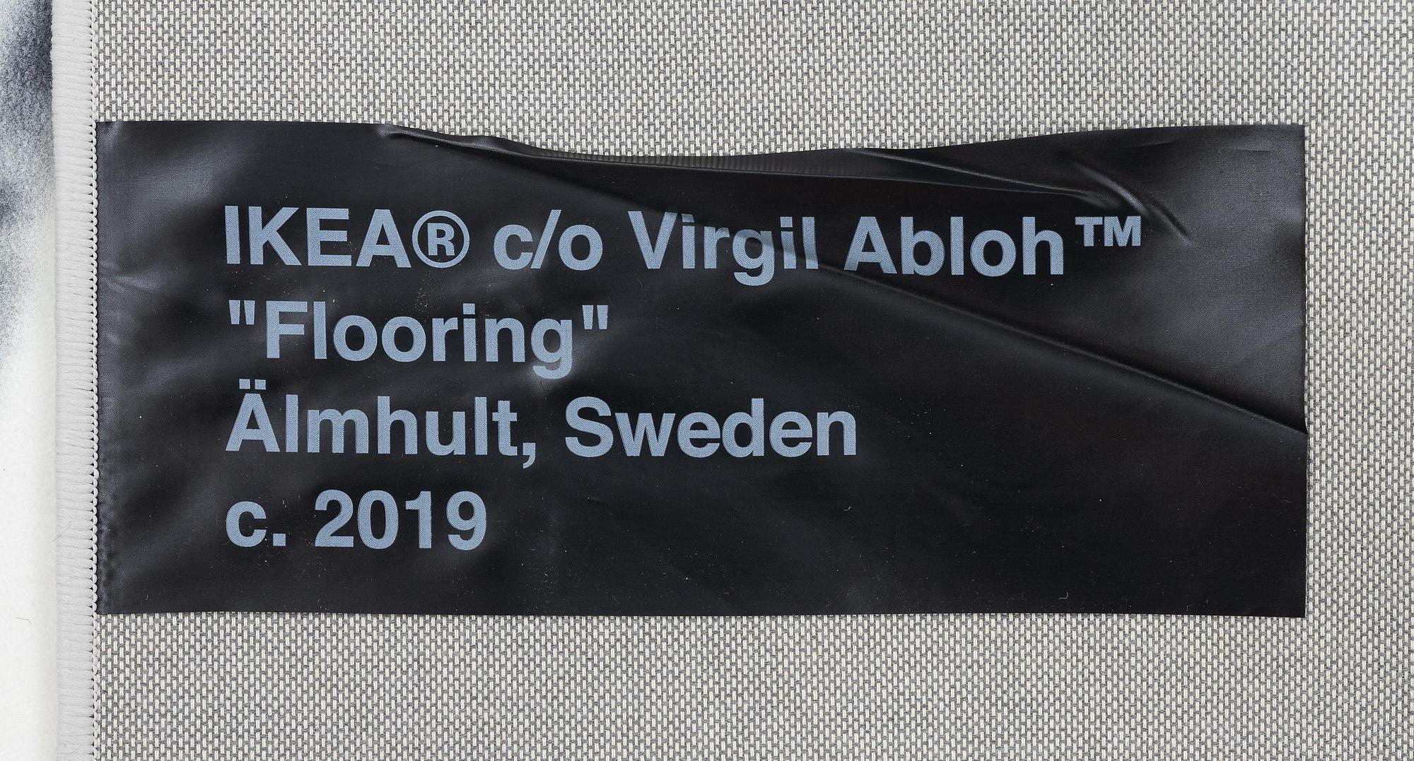Virgil Abloh, a carpet, 'kvitto' ('Receipt'), IKEA x Virgil Abloh, the 'MARKERAD' collection, c. 200 x 90 cm.