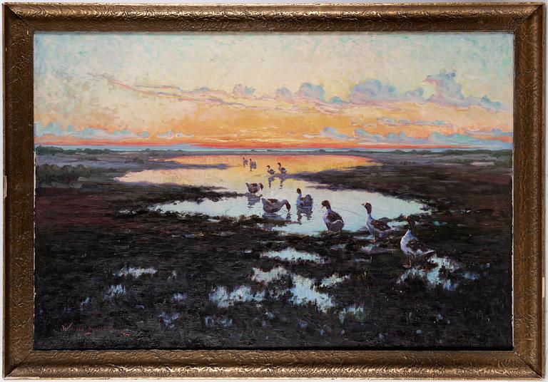 WILLIAM GISLANDER, olja på duk, signerad.