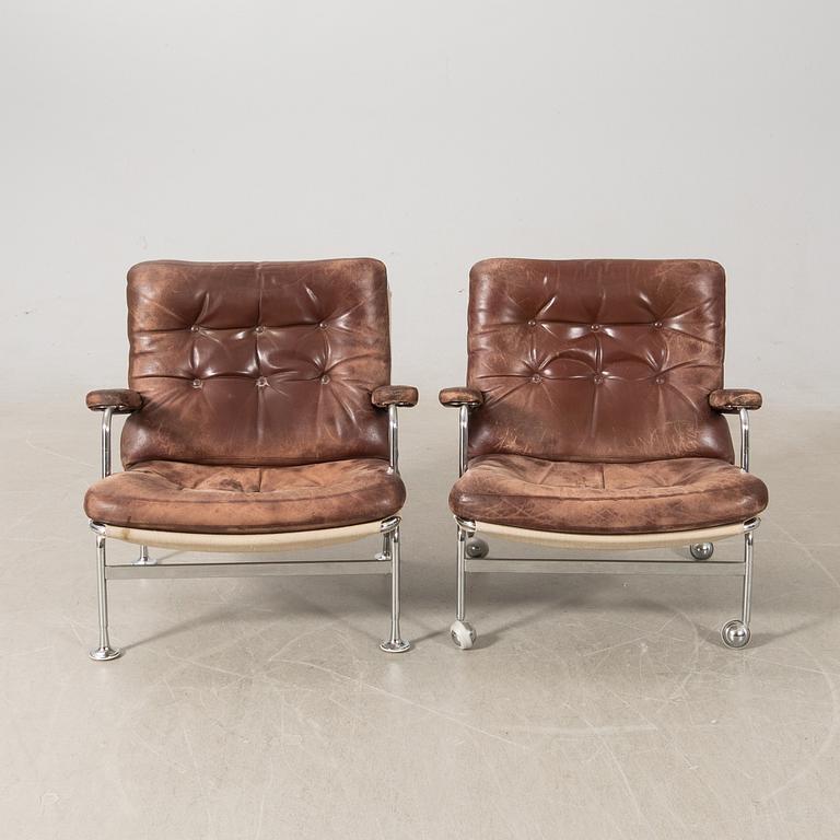 Bruno Mathsson, armchairs, 2 pcs, Dux, late 20th century.