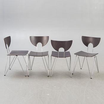 Walter Leeman, a set of five Mikado chairs for Kusch Co Germany 1979.