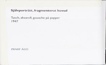 PETER WEISS, mixed media on paper, signed and dated 47.