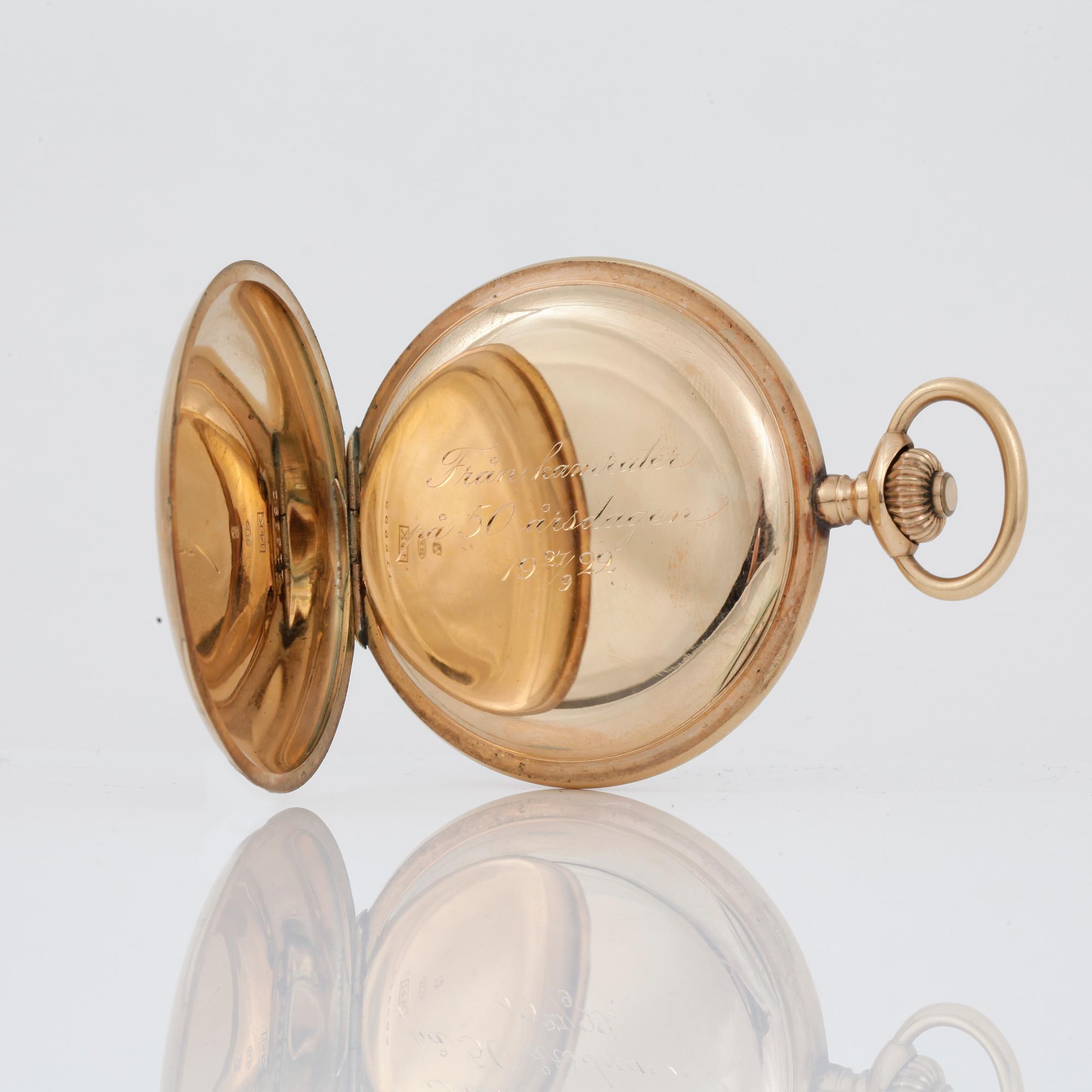 FICKUR, guld 14K, 1900-talets första hälft. Tot ca 96 gram.
