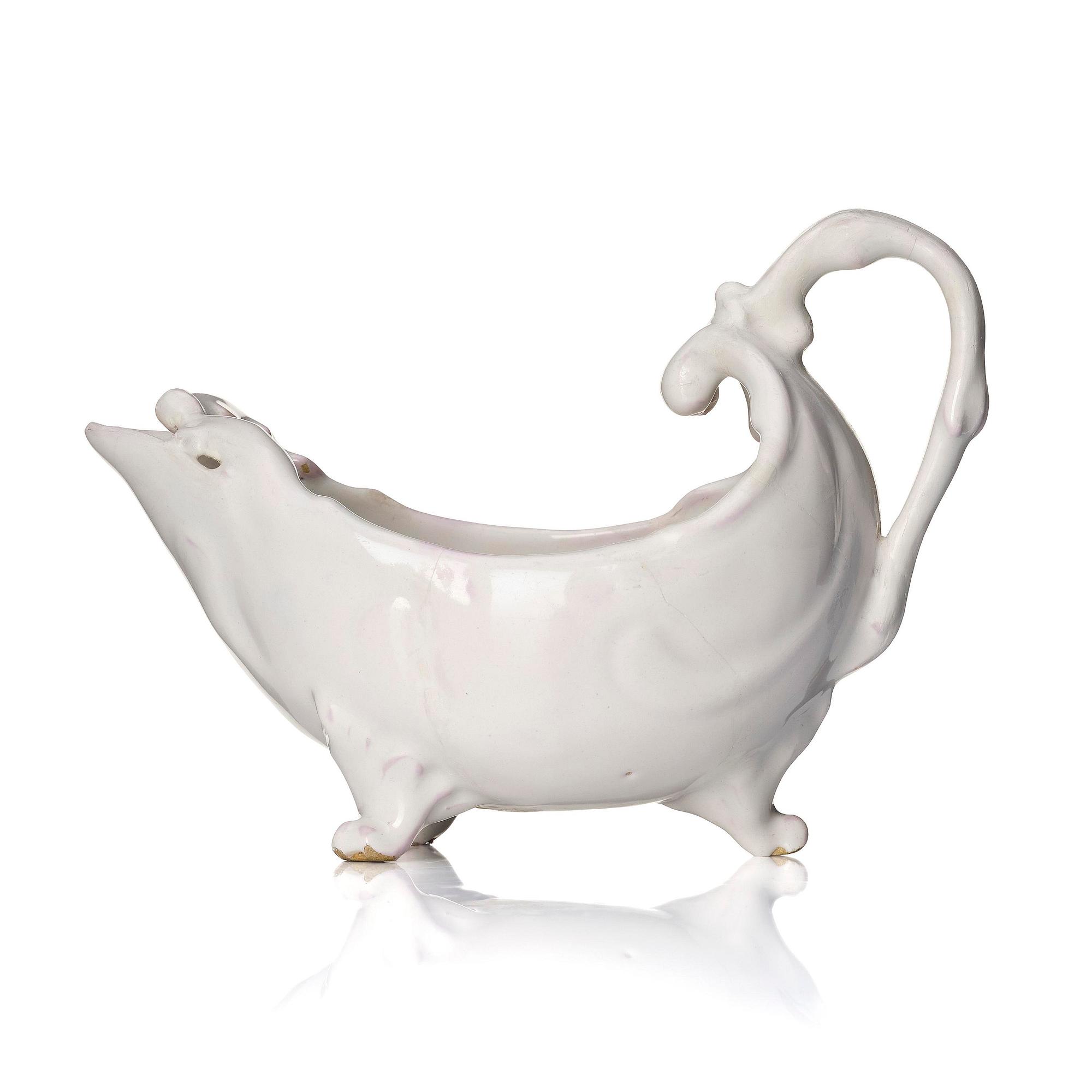 A Swedish Marieberg faience creamer, 1760's.
