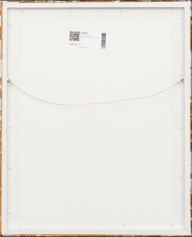 PAUL WUNDERLICH, inkbrush/akvarell, signerad.