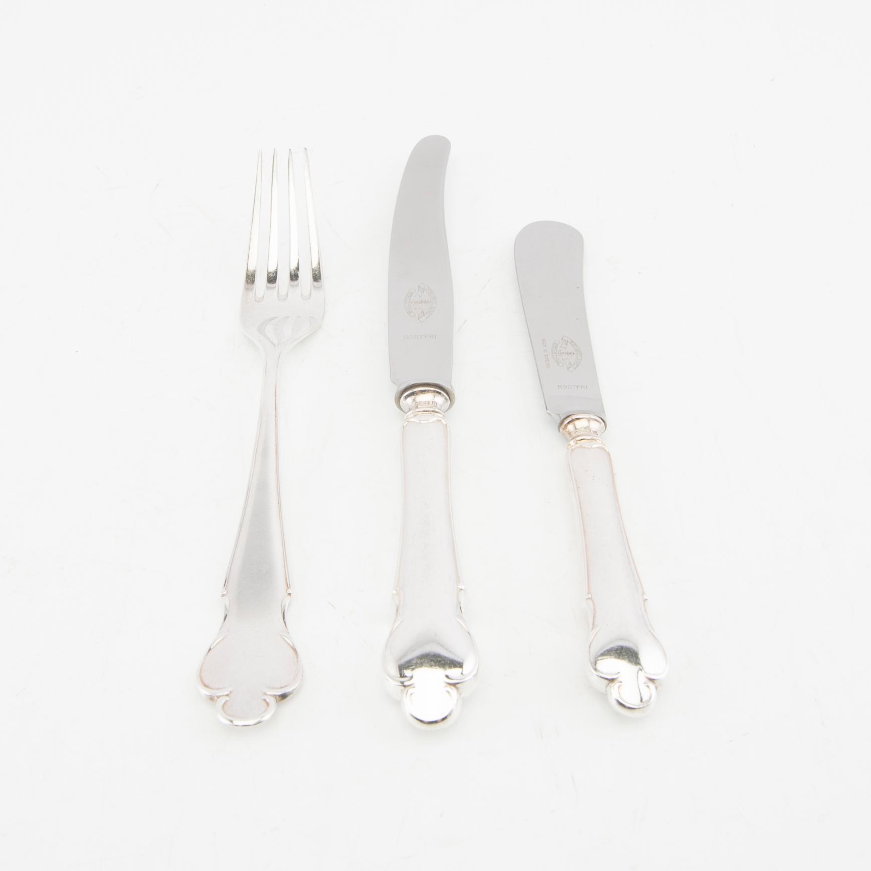 Bestick silver 26 dlr MGAB Uppsala  1950-tal.