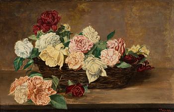 Okänd konstnär, 18/1900-tal, Blomsterstilleben.