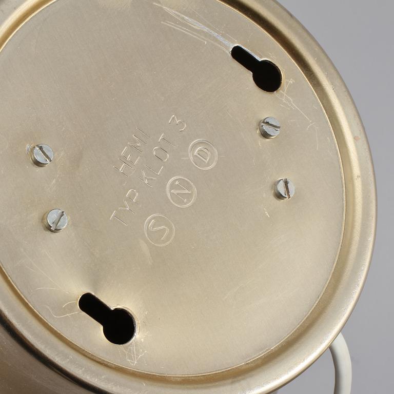 VÄGGLAMPOR, ett par, "Klot 3", Hemi, 1970-tal.