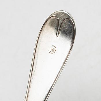 Bengt Törnberg, forks, 12 pcs, and Stephan Westerstråhle and Niklas Ramberg, spoons, a pair, early 19th century.