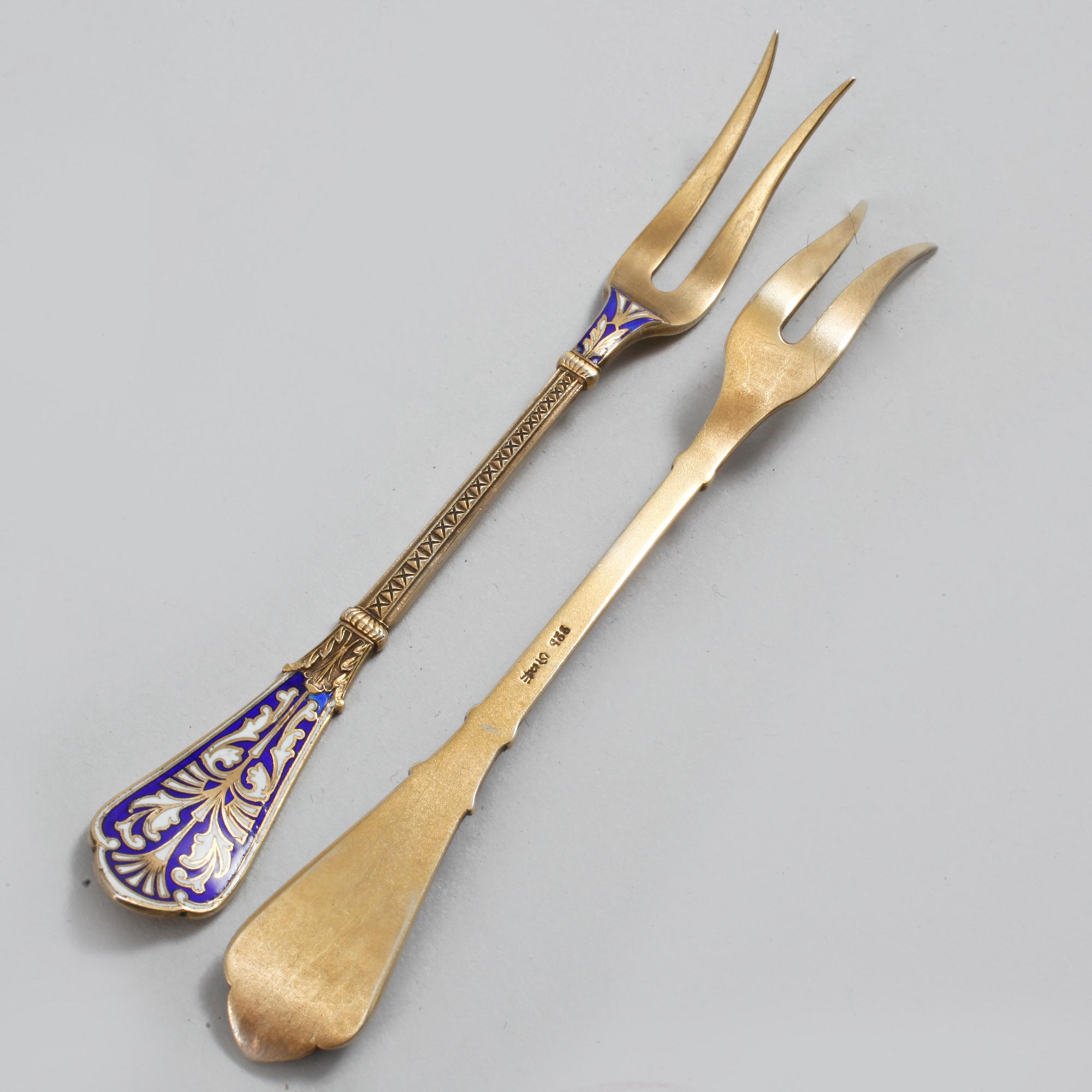 PARTI SILVER, 16 delar, bl a Norge och Danmark, 1900-tal, vikt exklusive glas 224 gram.