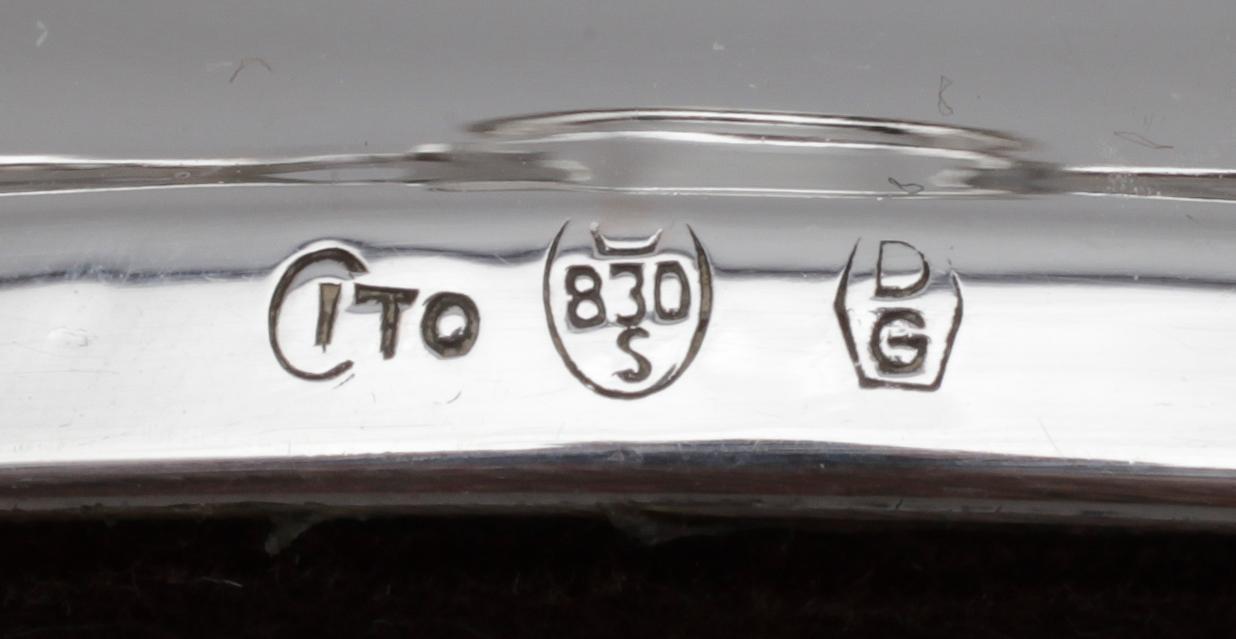 LJUSSTAKAR, 2 par snarlika, silver, Cito (Fredericia, Danmark 1963-79).