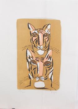 Madeleine Pyk · PYK, MADELEINE, litografi, sign. Numr 174/200.