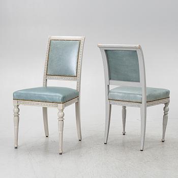 A set of 4 similar, Empire style chairs, second half of the 20th century.
