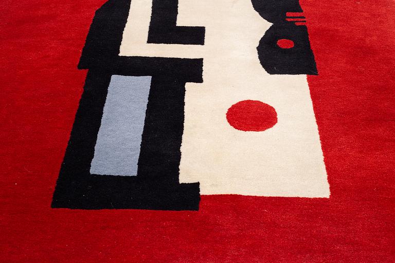 a carpet, tufted, after Fernand Léger, ca 272,5 x 159 cm.