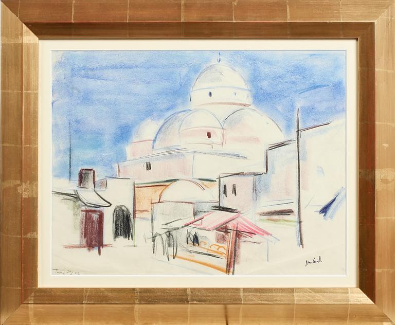 JOHN JON-AND, pastell, "Tunis", stämpelsignerad och daterad 1922.