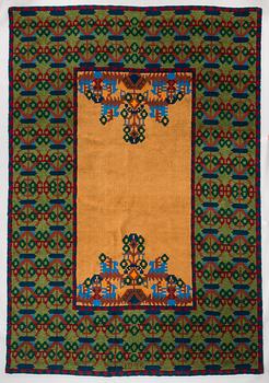 A Finnish  rya rug, dated 1935. Circa 320 x 220 cm.