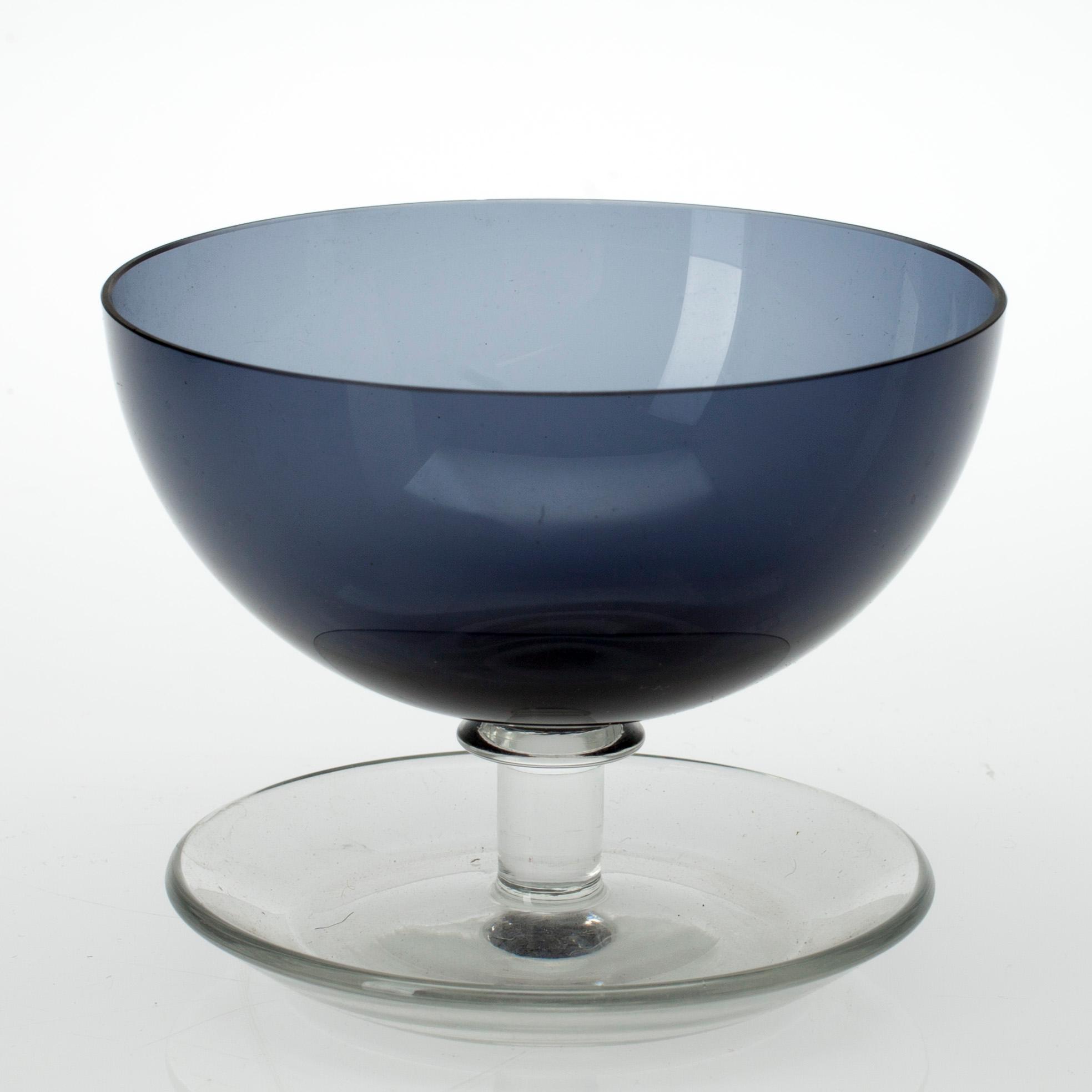 DESSERTSKÅLAR, 7 st, glas, Saara Hopea, Notsjö 1900-talets senare hälft.