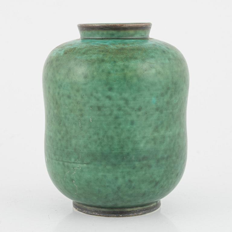 Wilhelm Kåge, an 'Argenta' stoneware vase, Gustavsberg, dated 1979.