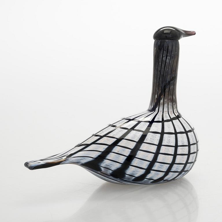 Oiva Toikka, lasilintu, "Pikku kuikka", signeerattu O. Toikka, Nuutajärvi.