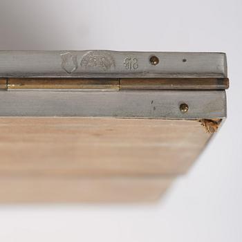 Estrid Ericson, a pewter framed mirror modell "A 884", Firma Svenskt Tenn, Stockholm, 1934.