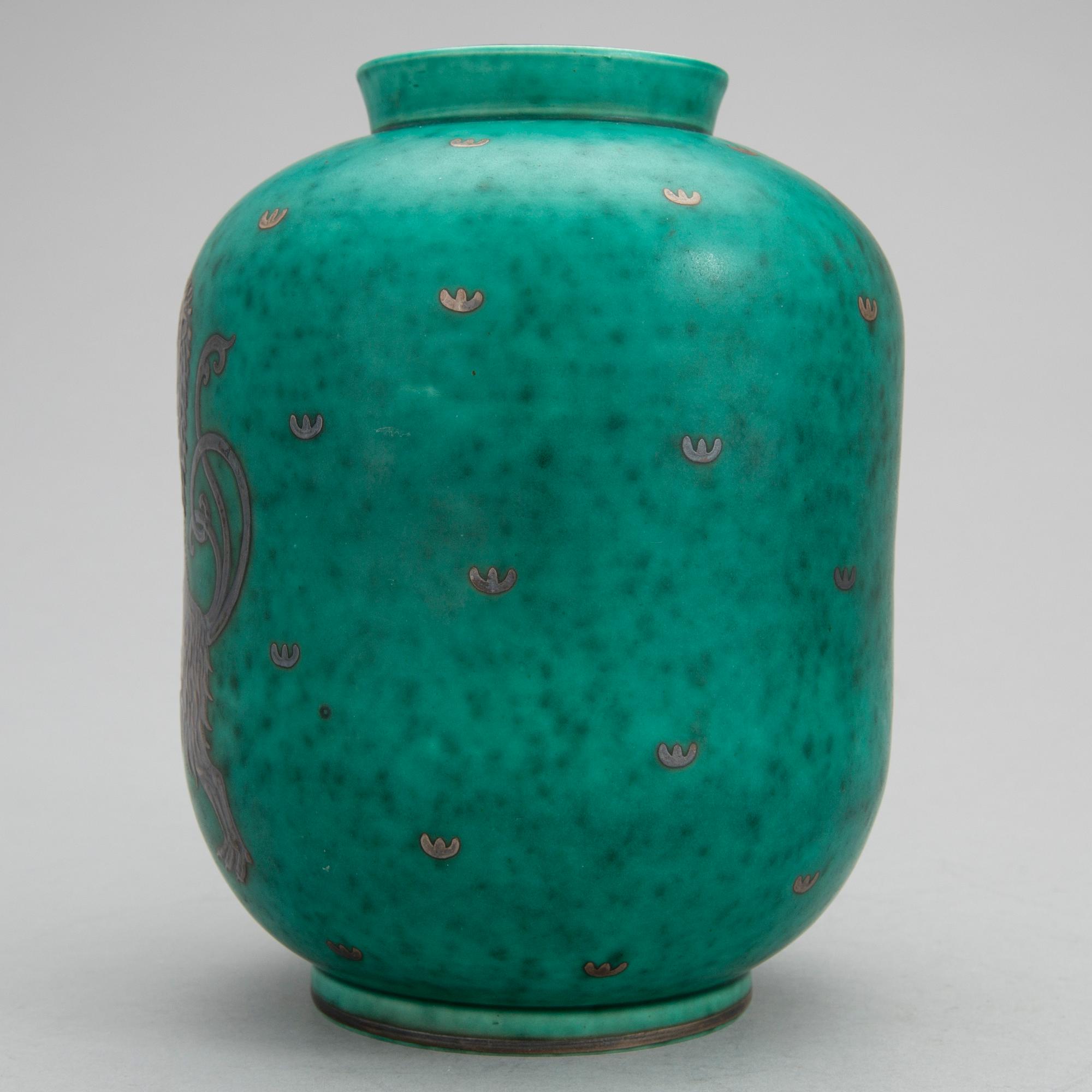 WILHELM KÅGE, Gustavsberg, stengods, "Argenta", 1940-/50-tal.