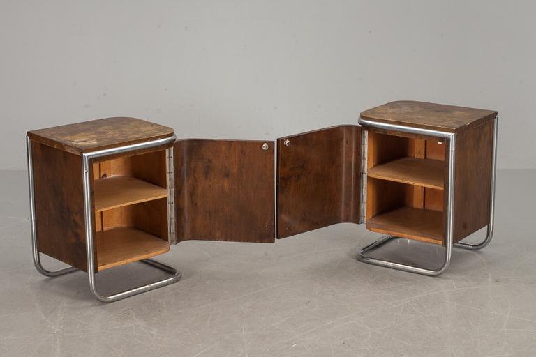 SÄNGBORD, ett par, funkis, 1930-tal.