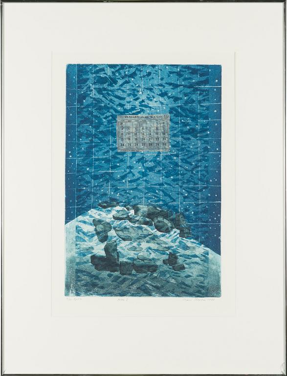 Inari Krohn, etching, signed and dated 1988, numbered 2/30 tpl'a.