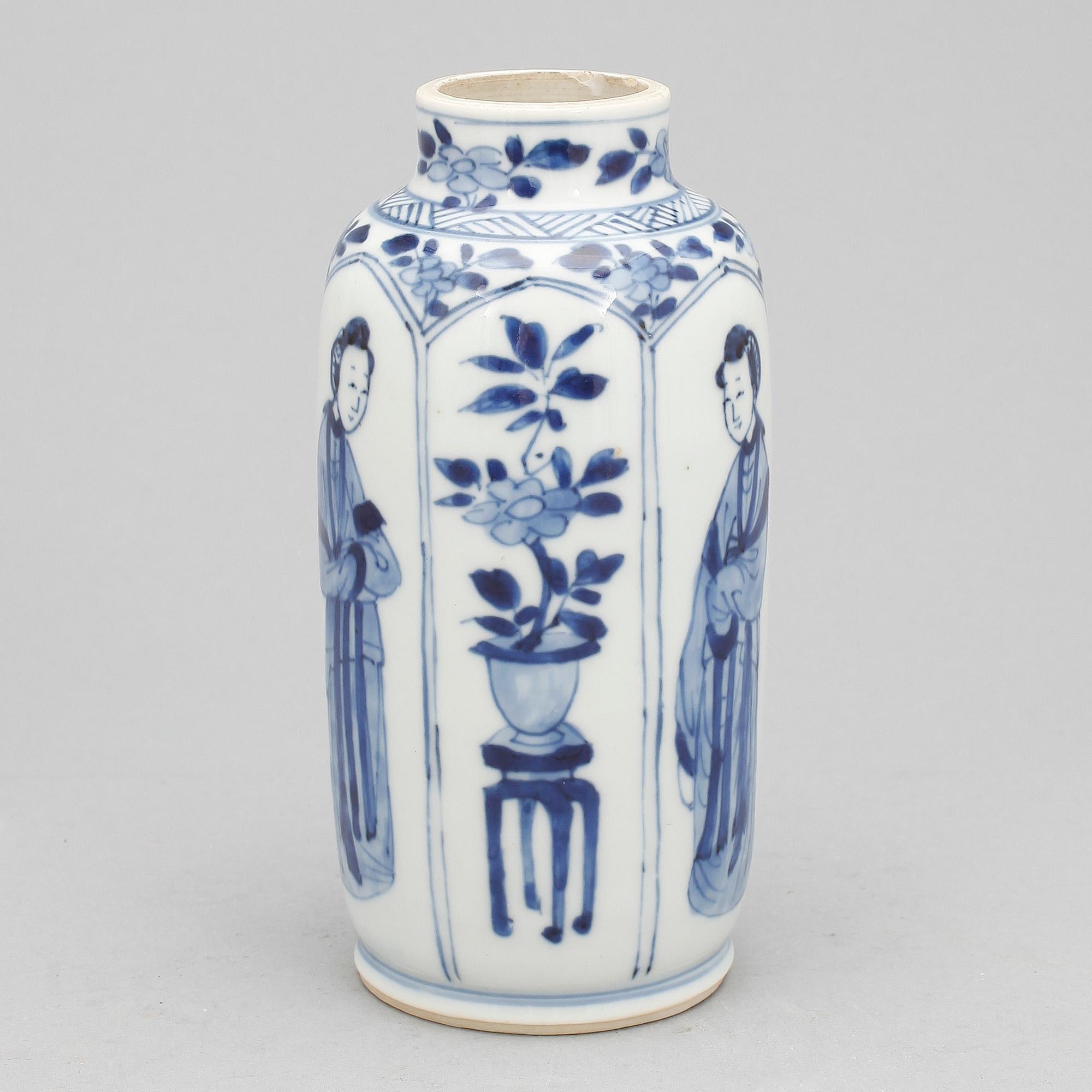 VAS, porslin, Qing dynastin (1644-1911).