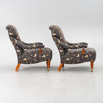 Armchairs, a pair, model no. 3591, purchased from Svenskt Tenn.