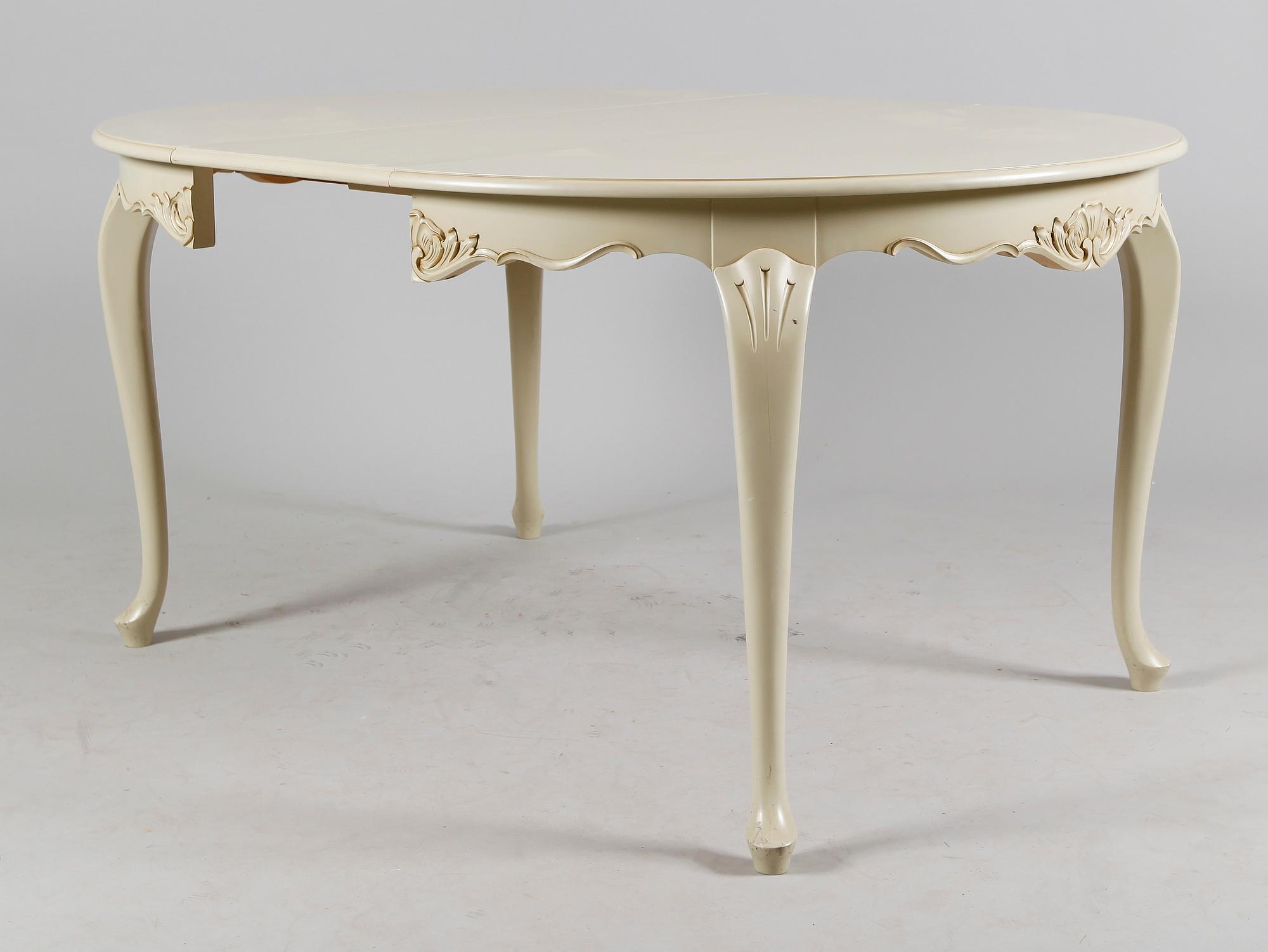 MATSALSMÖBEL, 5 delar, rokokostil, 1900-talets andra hälft.