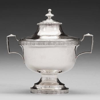 A Swedish 18th century silver sugar-bowl, mark of Melchior Faust, Göteborg 1786.