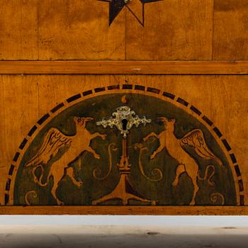 A mid 19th century chest of drawers.