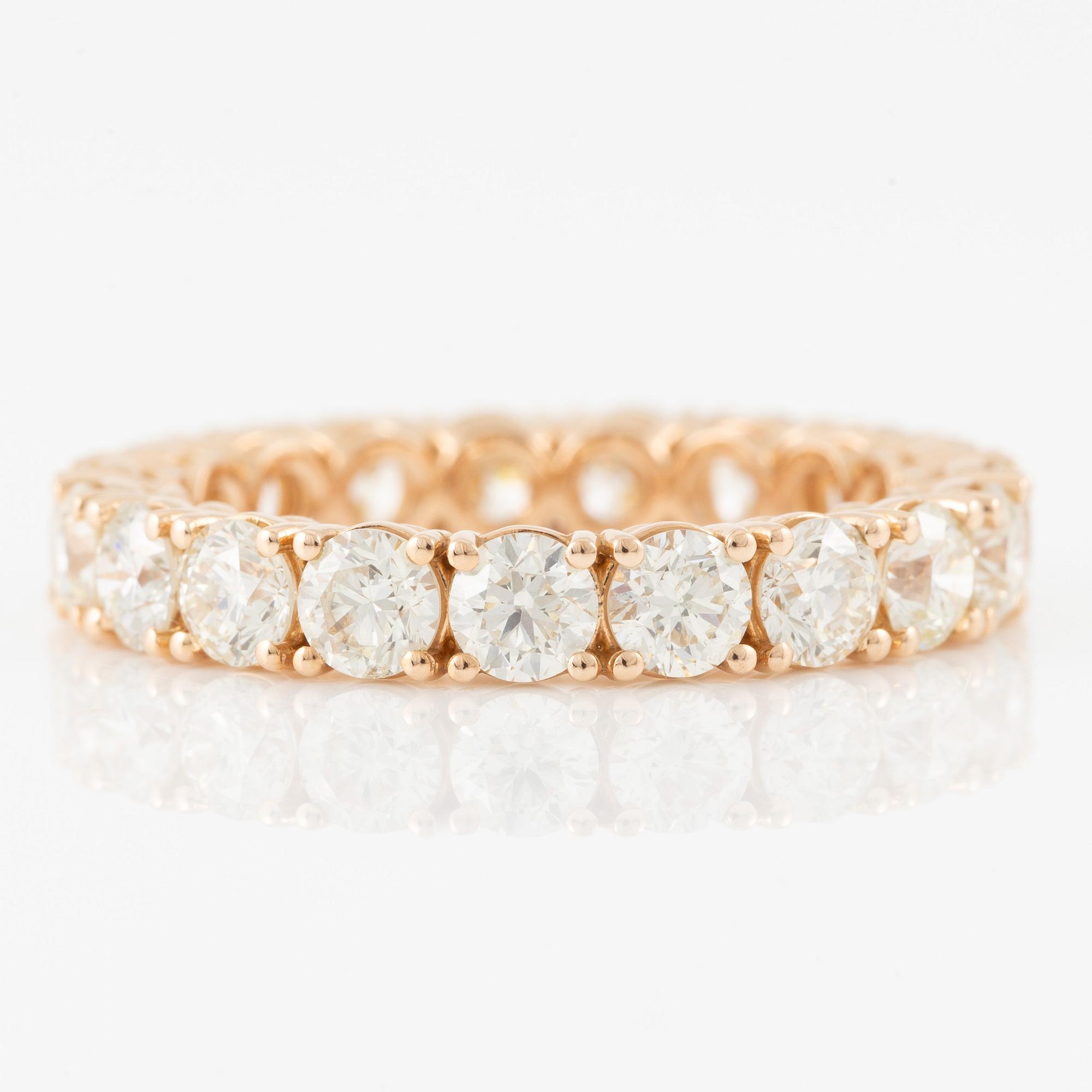 Ring, full eternity with brilliant-cut diamonds.