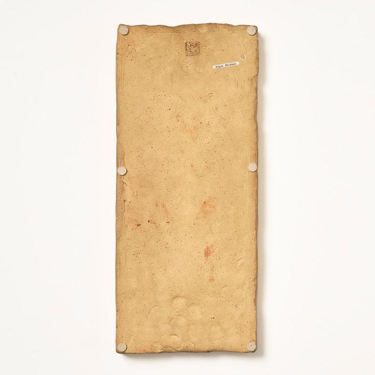 Edgar Böckman, a stoneware wall sculpture, executed in his own studio, 1930s.