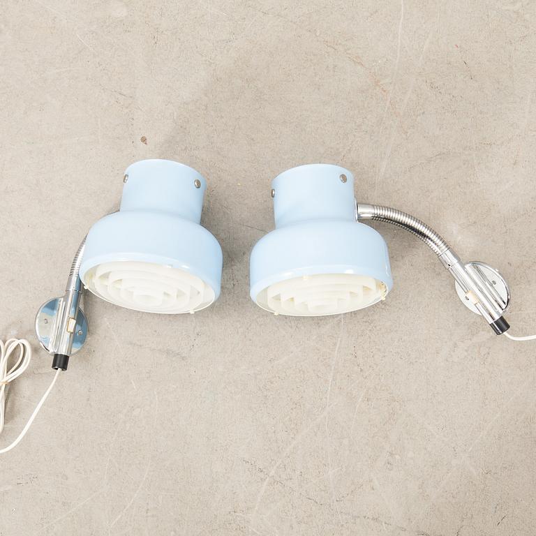 Anders Pehrson, floor lamp and a pair of wall lamps "Bumling" for Ateljé Lyktan Århus, late 20th century.