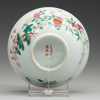SKÅL, porslin. Qingdynastin, Guangxus sex karaktärers märke och period (1875-1908).