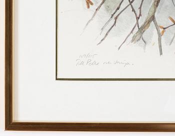 Lars Jonsson, färglitografi, signerad och numrerad 169/215.