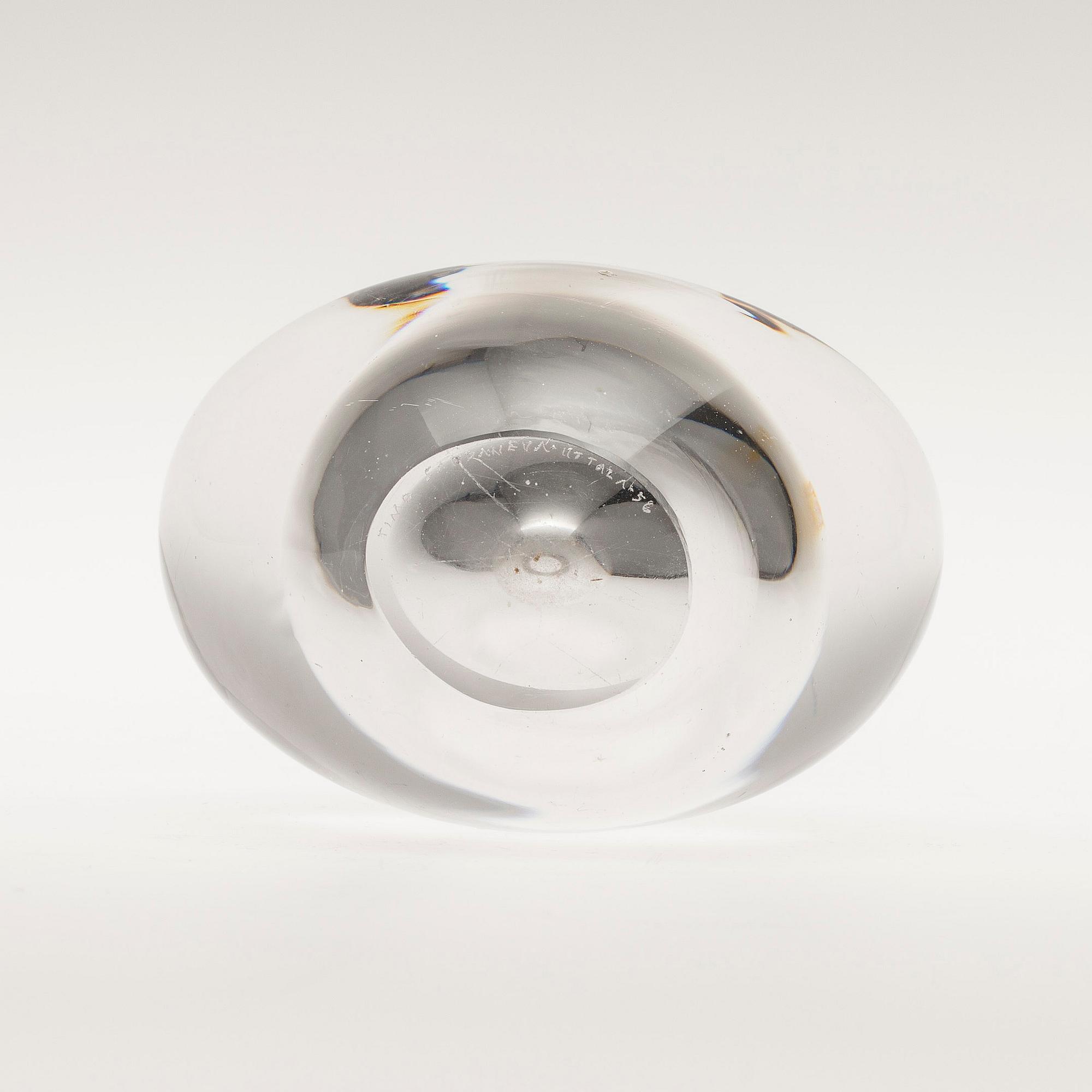 GLASSKULPTUR, "Hjärta", signerad Timo Sarpaneva, Iittala -56.