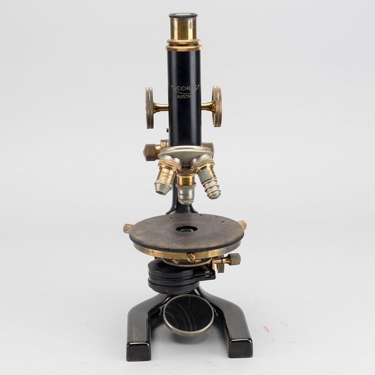 a Reichert  microscope, 20th century,