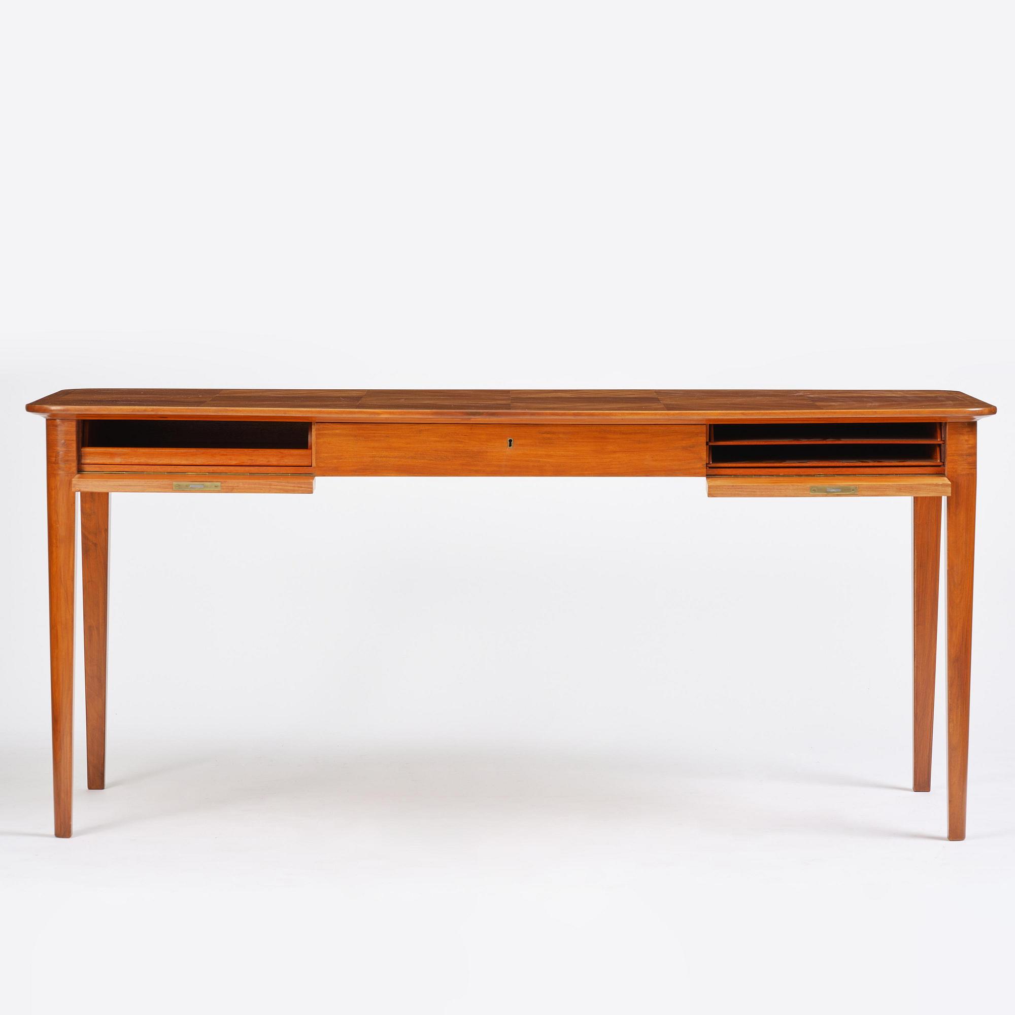 Oscar Nilsson, a mahogany desk, cabinetmaker Allan Lindgren, Stockholm, 1938.