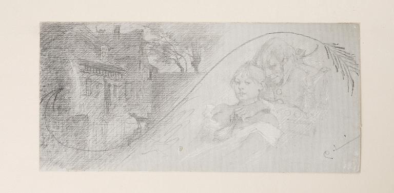 Carl Larsson, "Pennteckningar till Anna Maria Lennergrens samlade skaldeförsök" (Drawings for Anna Maria Lenngrens collected poems).