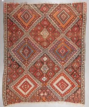 Matta, kelim, antik anatolisk sannolikt, ca 297-315 x 247-253,5 cm.