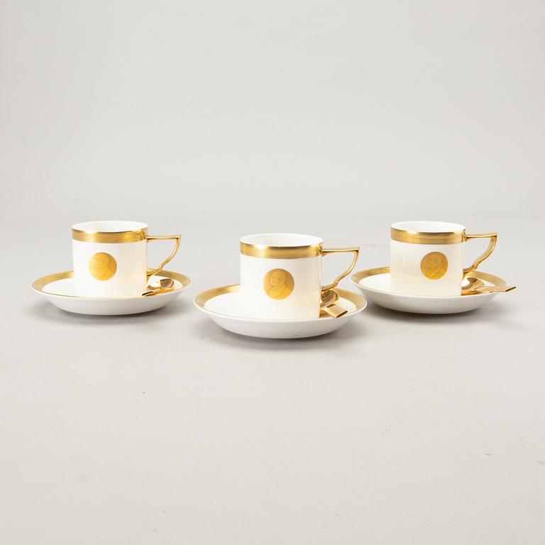 Karin Björquist, a set of 12 coffee cups and 12 spoons.
