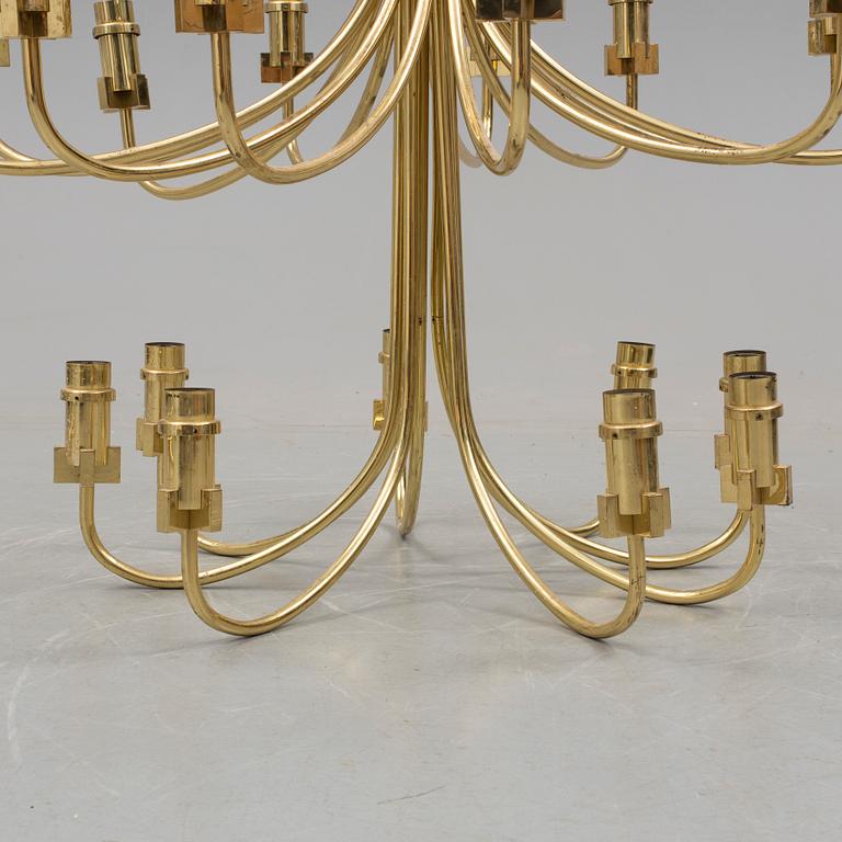 A Hans-Agne Jakobsson brass ceiling lamp, 1970's.