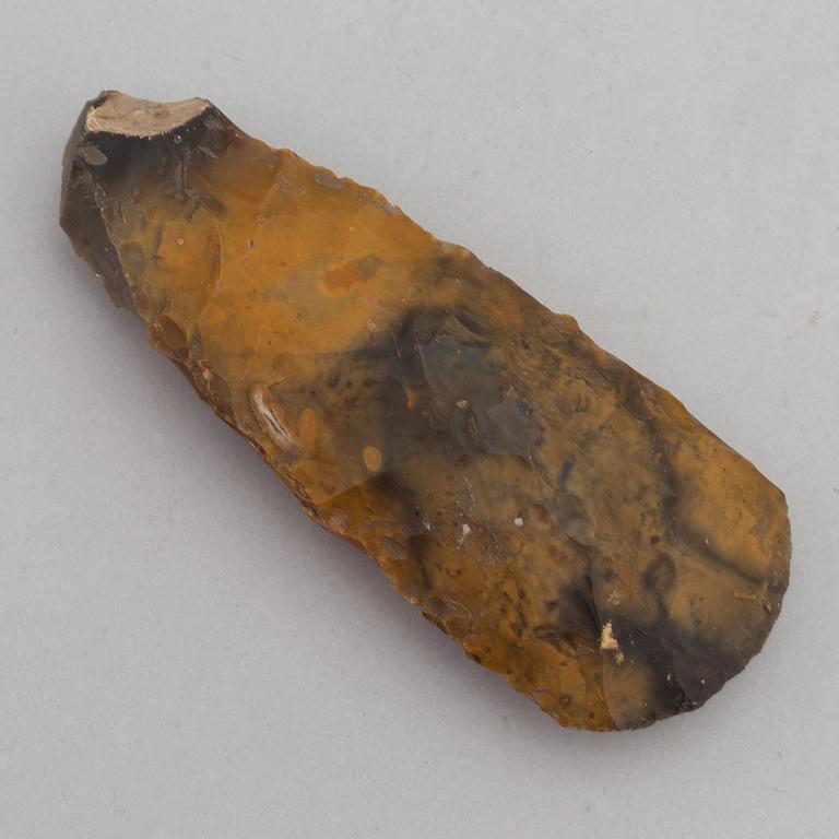 A neolithic flint axe.