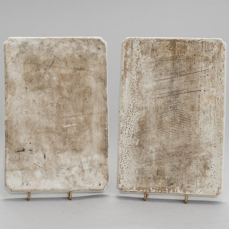 TARJOTTIMIA, 2 kpl, posliinia, Kiina 1900-luvun alku.