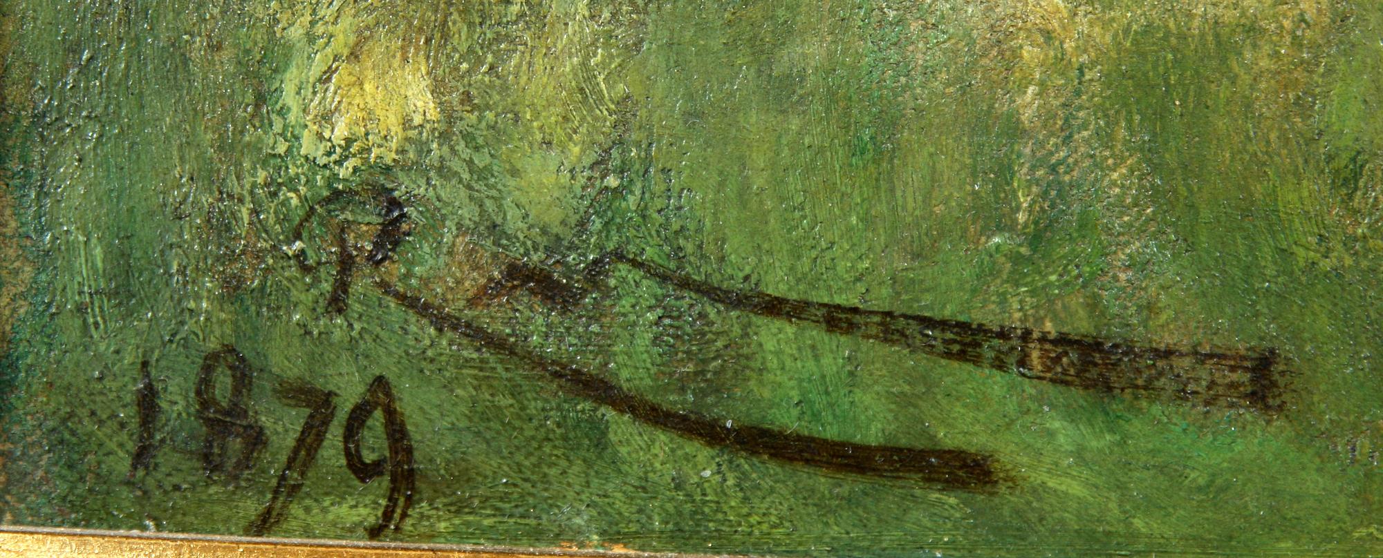 ROBERT WALKER MACBETH, olja på duk, monogramsign och dat 1879.
