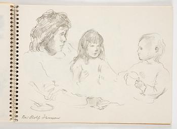 Lotte Laserstein, 4 skissböcker med blyertsteckningar.