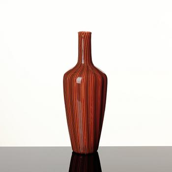 Carlo Scarpa, a 'Tessuto velato' glass vase, Venini, Murano, Italy 1950-60s.