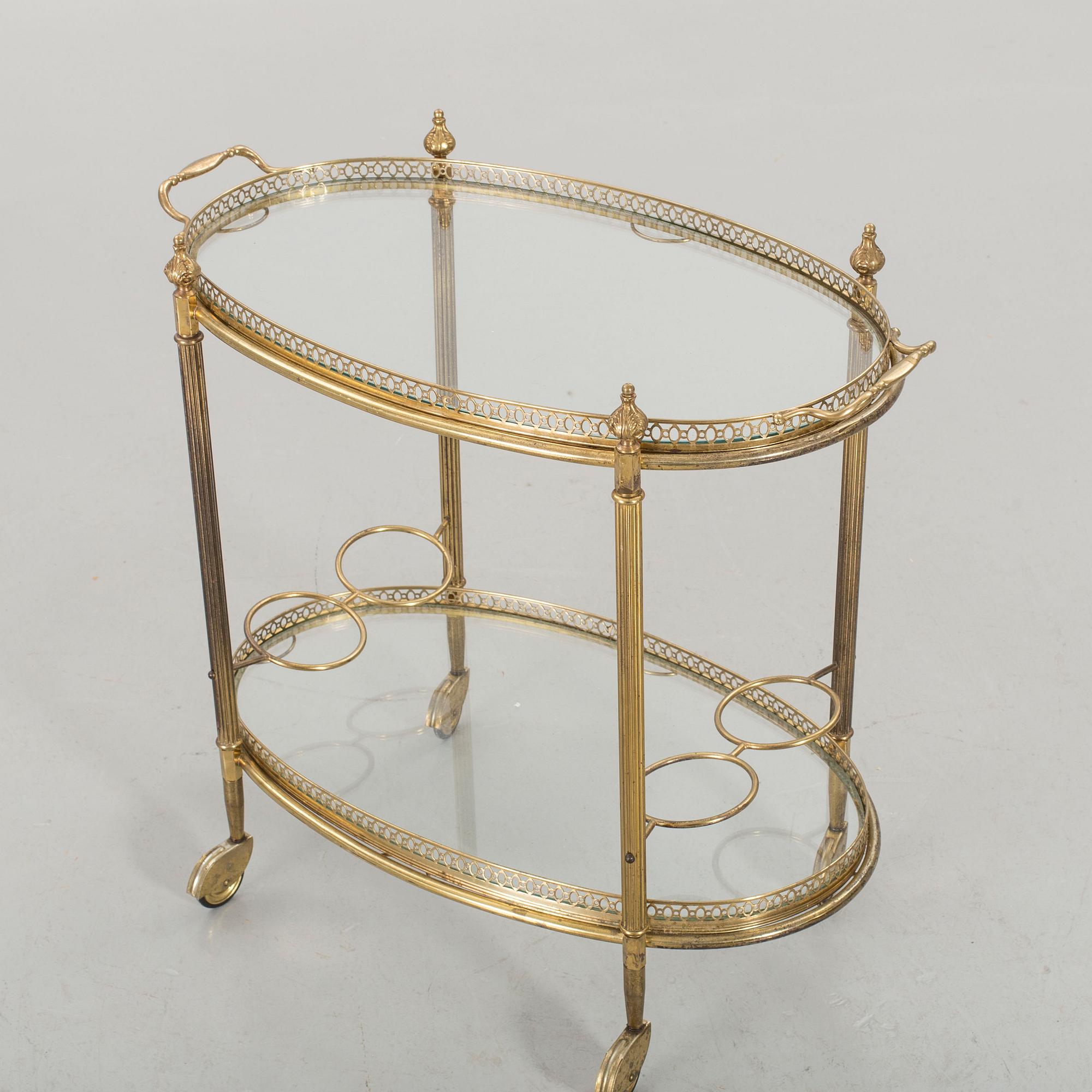 A BRASS TROLLEY SECOND HALF OF 20TH CENTURY.